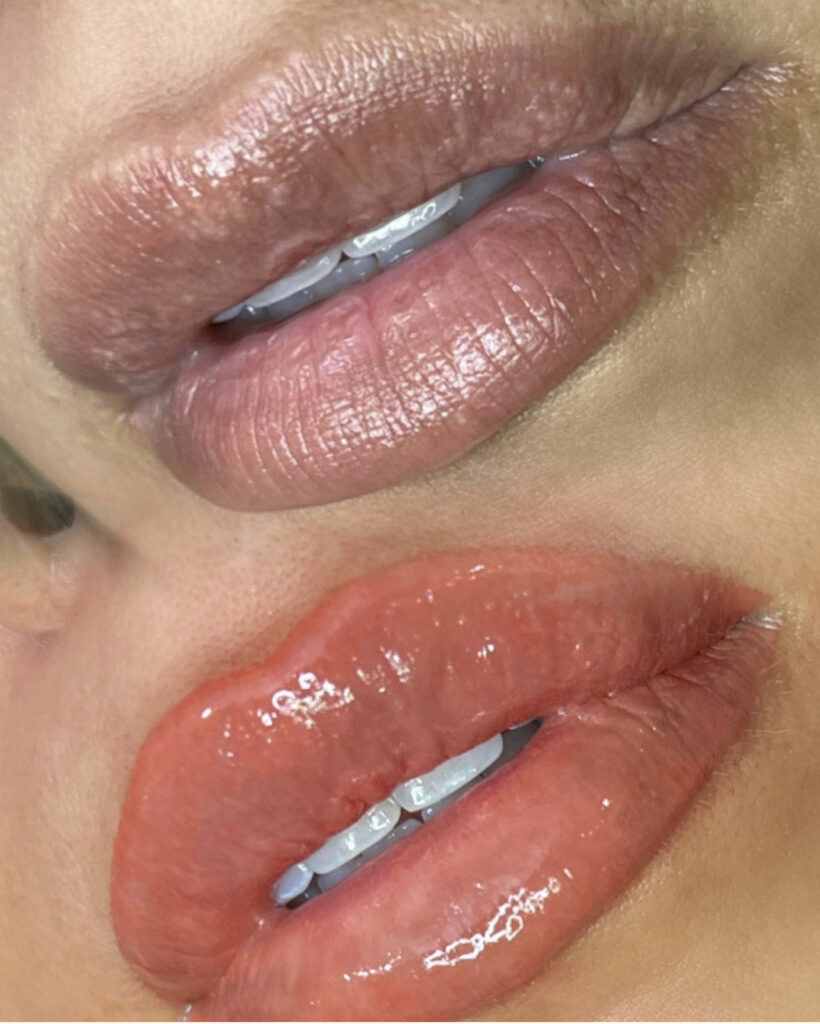 lip blushing tattoo